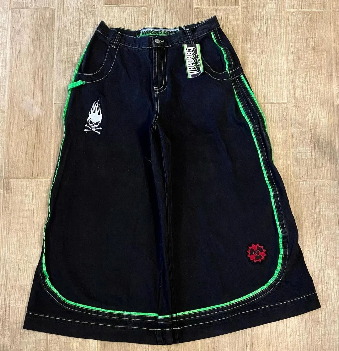 Black Vapor95 Denim Y2K Jeans