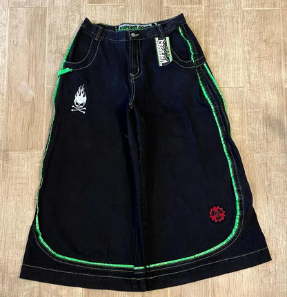 Black Vapor95 Denim Y2K Jeans