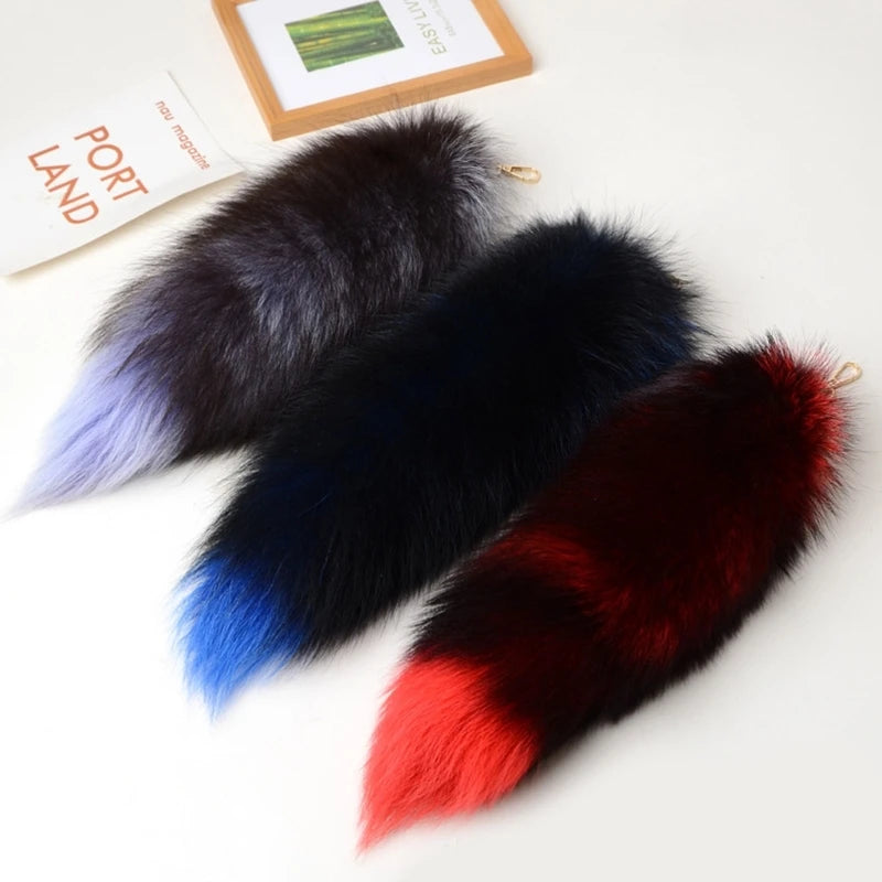 28cm Plush-Fox Tail Keychain