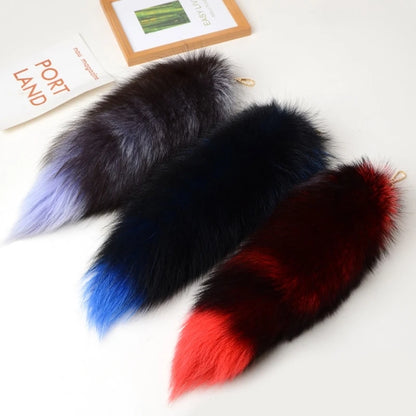 28cm Plush-Fox Tail Keychain