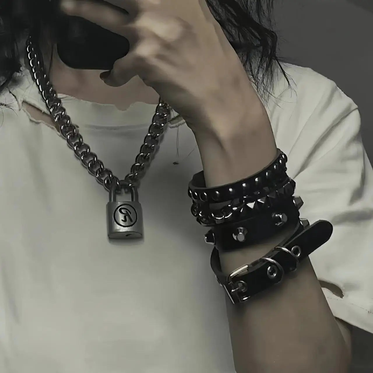 Unisex Punk Gothic Spike & Studded Bracelets