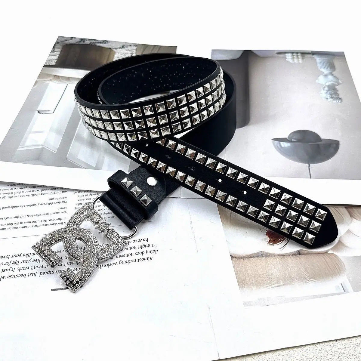 DC Y2K Women's Rhinestone Punk Belt
