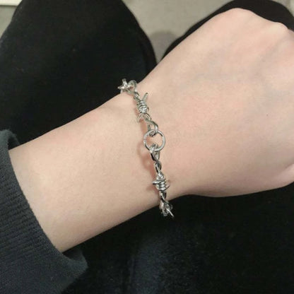 Silver Barbed Wire Gothic Necklace/Bracelet Jewerly