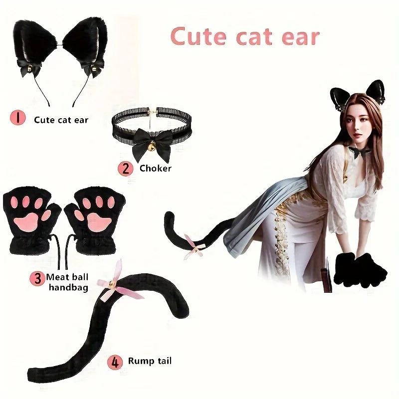 Kawaii 5pc Cat Paw Cosplay Set