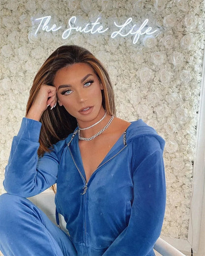 Juicy Couture Two-Piece Velvet Longsleeve Set