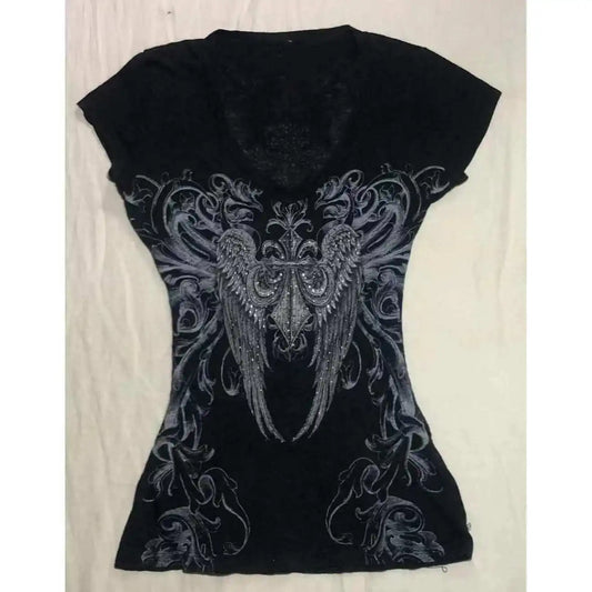 Y2K Punk Graphic Crop Top