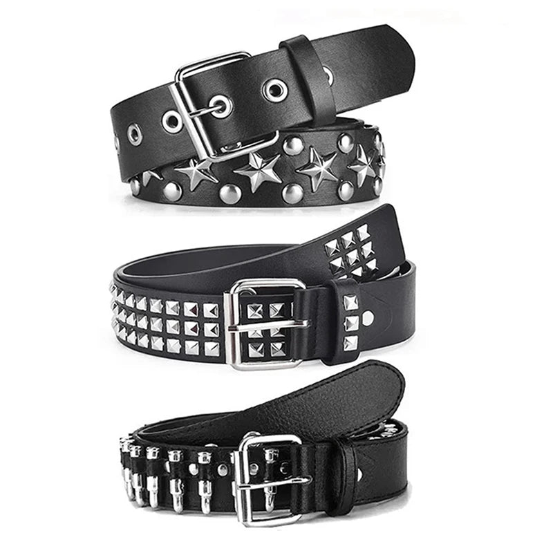 Silver Death Studded Belts