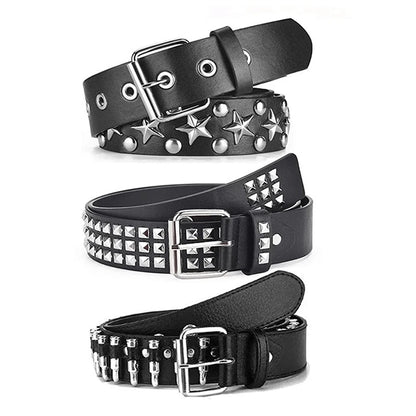 Silver Death Studded Belts