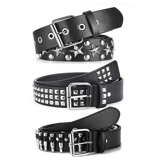 Silver Death Studded Belts